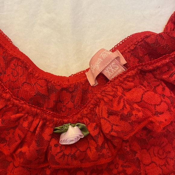 Sugar Thrillz Frilly Rosette Bodysuit XXS - Picture 2 of 4